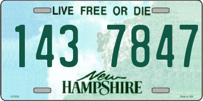 NH license plate 1437847