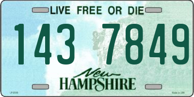 NH license plate 1437849