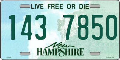 NH license plate 1437850