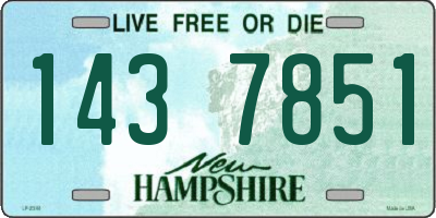 NH license plate 1437851