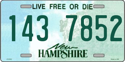 NH license plate 1437852