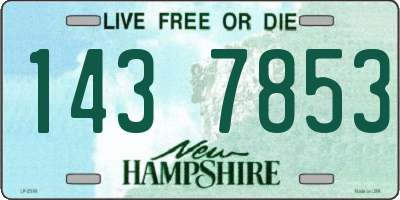 NH license plate 1437853