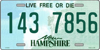NH license plate 1437856