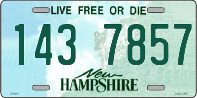 NH license plate 1437857