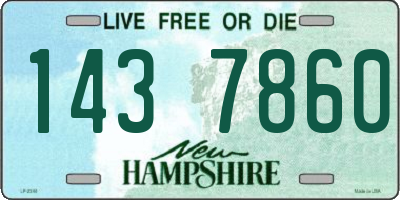 NH license plate 1437860