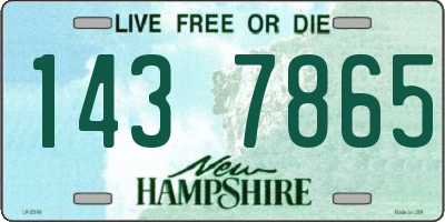 NH license plate 1437865
