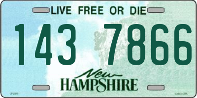 NH license plate 1437866