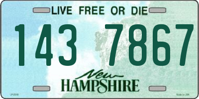 NH license plate 1437867