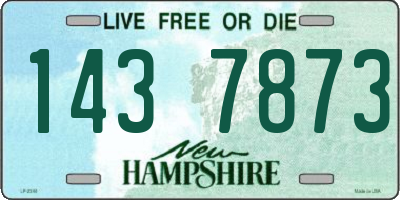 NH license plate 1437873