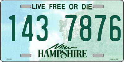 NH license plate 1437876