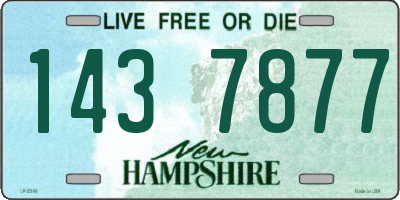 NH license plate 1437877