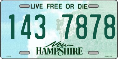 NH license plate 1437878