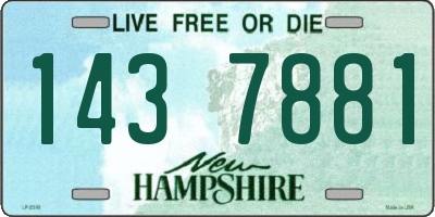 NH license plate 1437881