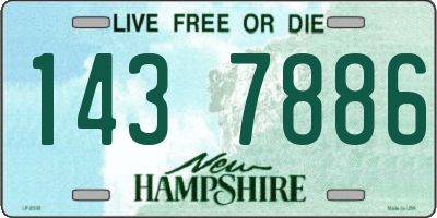 NH license plate 1437886