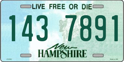 NH license plate 1437891