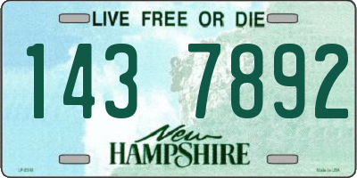 NH license plate 1437892