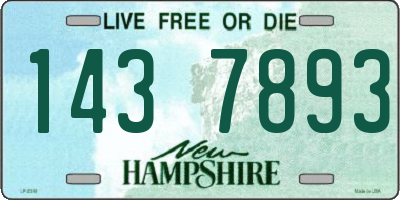 NH license plate 1437893