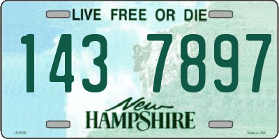 NH license plate 1437897
