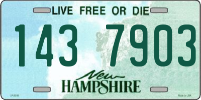 NH license plate 1437903