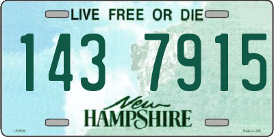 NH license plate 1437915