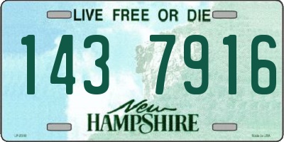 NH license plate 1437916