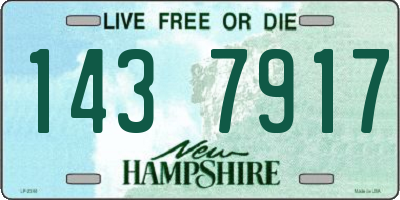 NH license plate 1437917