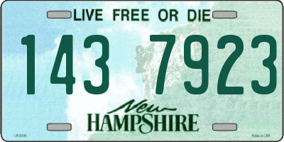 NH license plate 1437923
