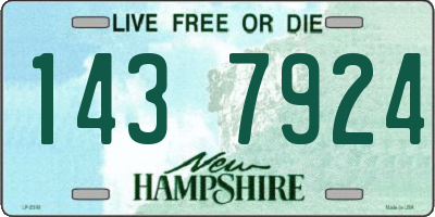 NH license plate 1437924