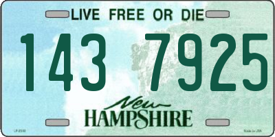 NH license plate 1437925