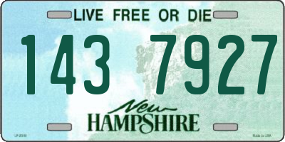 NH license plate 1437927
