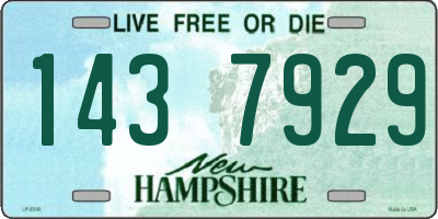 NH license plate 1437929