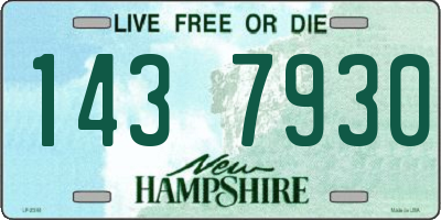 NH license plate 1437930