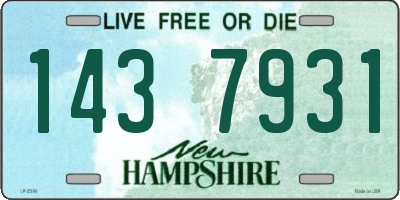 NH license plate 1437931