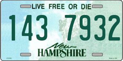 NH license plate 1437932