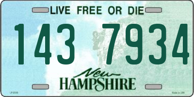 NH license plate 1437934