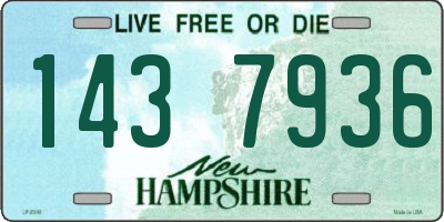 NH license plate 1437936