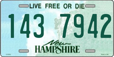 NH license plate 1437942