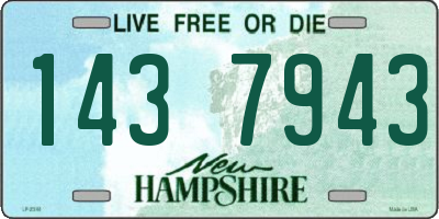 NH license plate 1437943