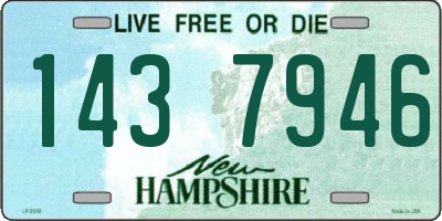 NH license plate 1437946