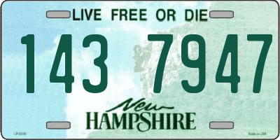 NH license plate 1437947