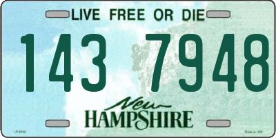 NH license plate 1437948