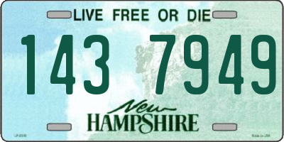 NH license plate 1437949