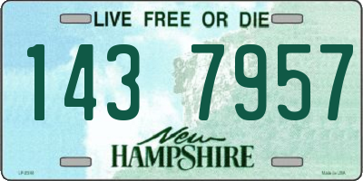 NH license plate 1437957