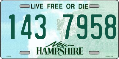 NH license plate 1437958