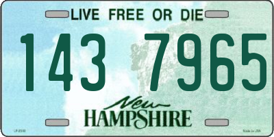 NH license plate 1437965