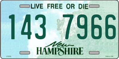 NH license plate 1437966