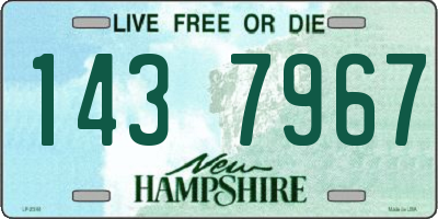 NH license plate 1437967