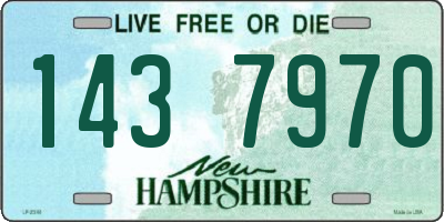 NH license plate 1437970