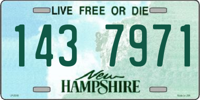 NH license plate 1437971