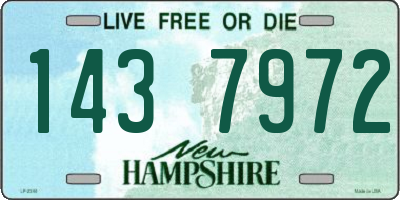 NH license plate 1437972